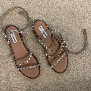 Steve Madden Tan Studded Sandals